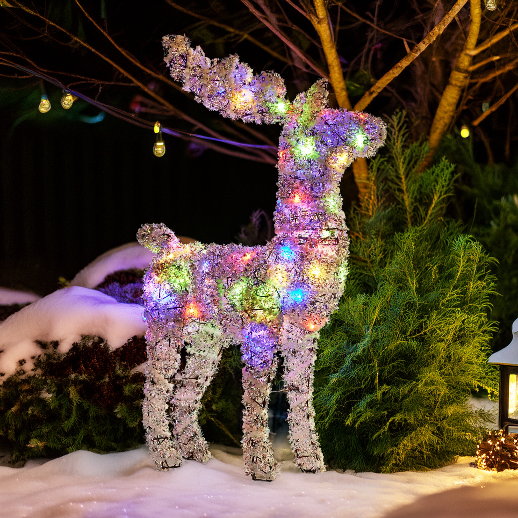 Christabelle 112cm Animated Reindeer Christmas LED Lights Indoor Outdoor Yard Statue Decoration 7