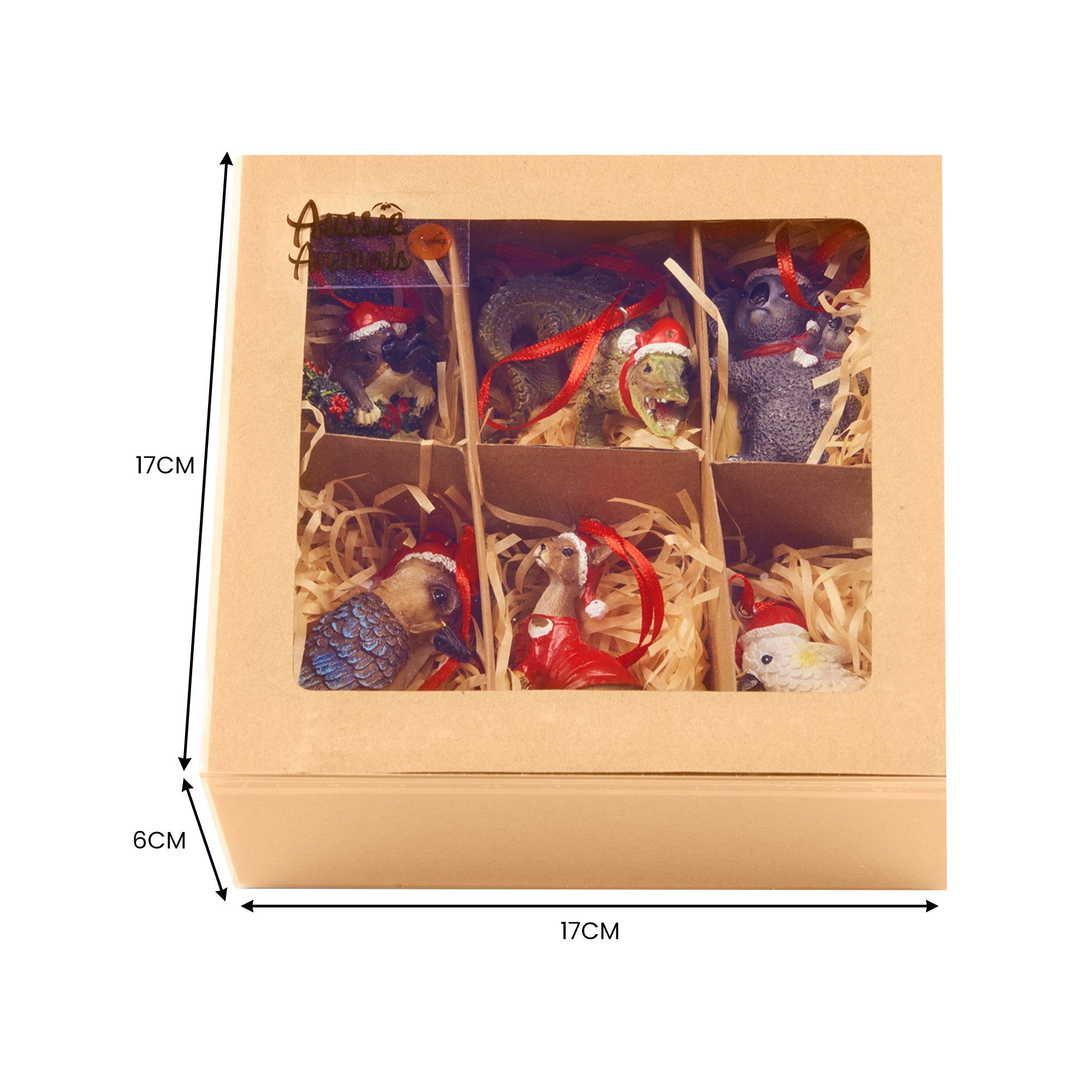Christabelle Christmas Aussie Animals Pack of 6 Baubles Tree Decoration Ornaments Gift Pack 5