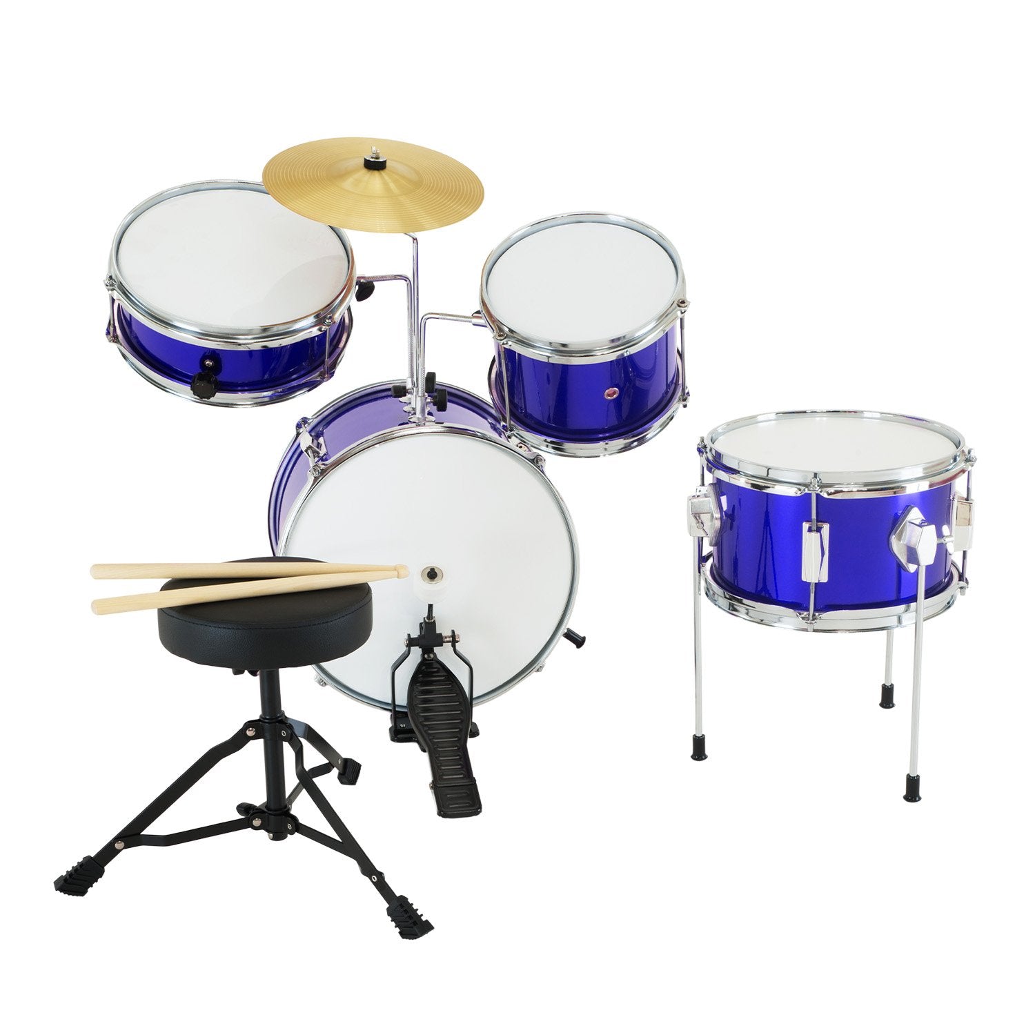 Karrera Children's 4pc Drum Kit - Blue 4