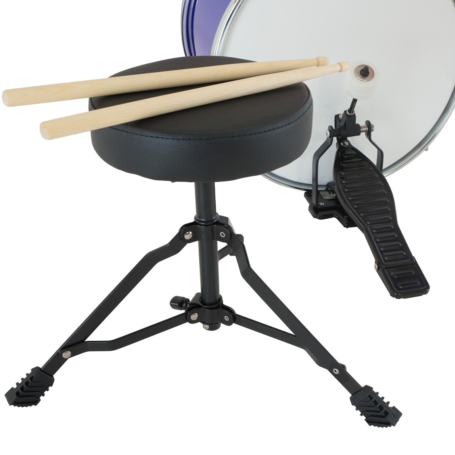 Karrera Children's 4pc Drum Kit - Blue 7