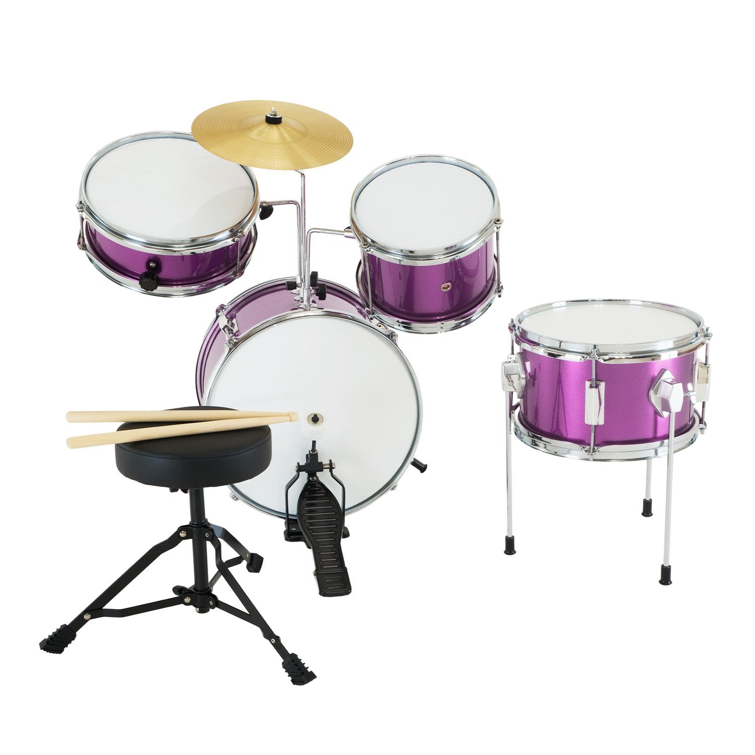 Karrera Childrens 4pc Drum Kit - Purple 4
