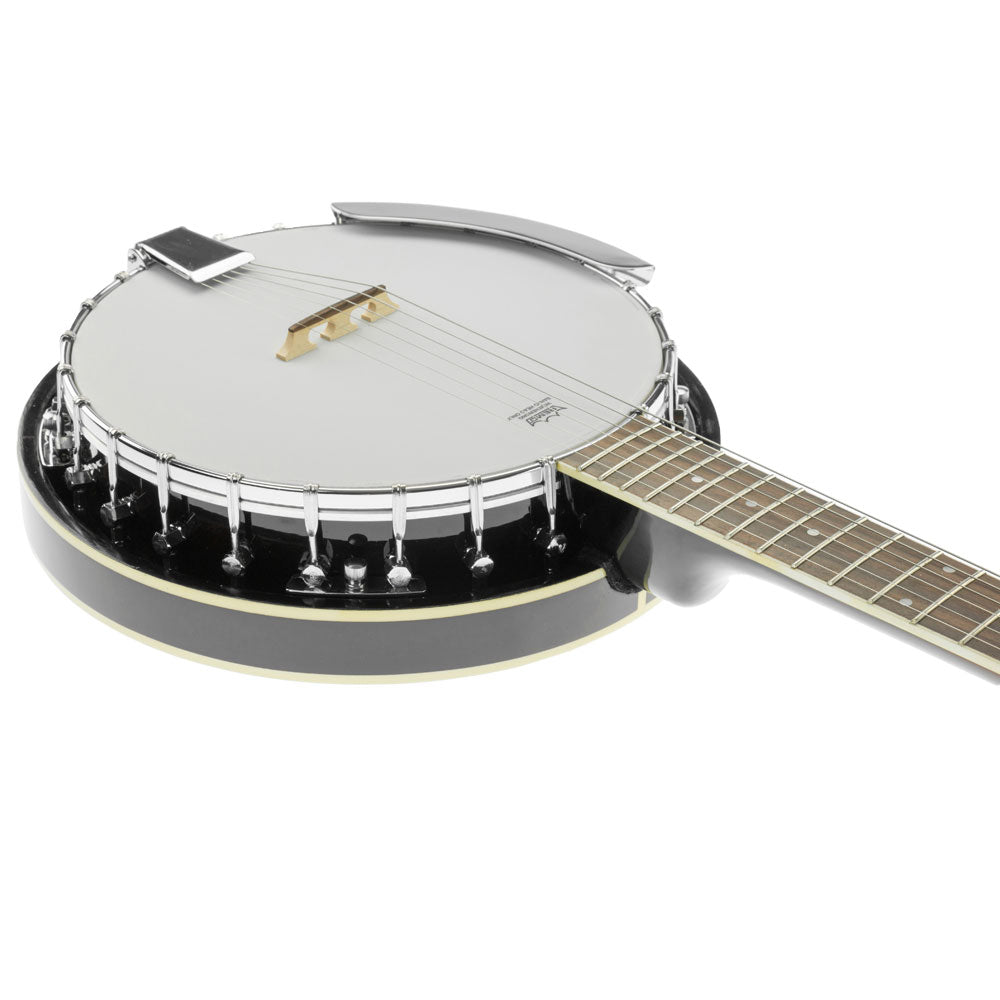 Karrera 6 String Resonator Banjo -  Black 4