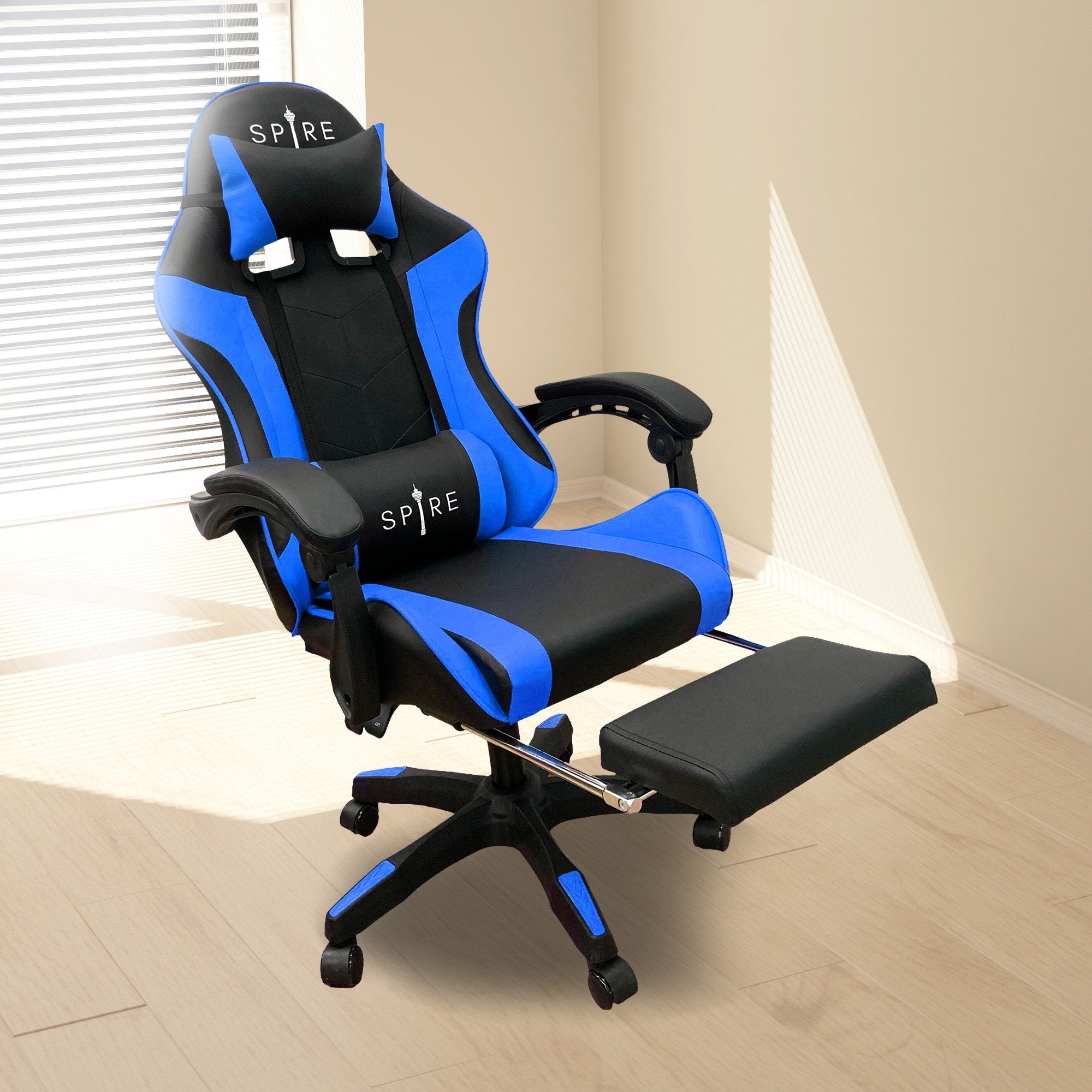 Intex Spire Zinc Blue And Black Adjustable Gaming/office Chair 6