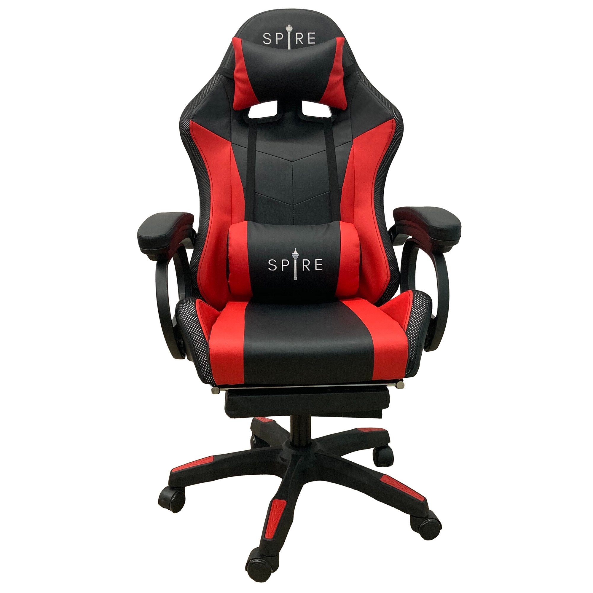 Intex Spire Onyx Led Massage Gaming Chair - Red And Black 4