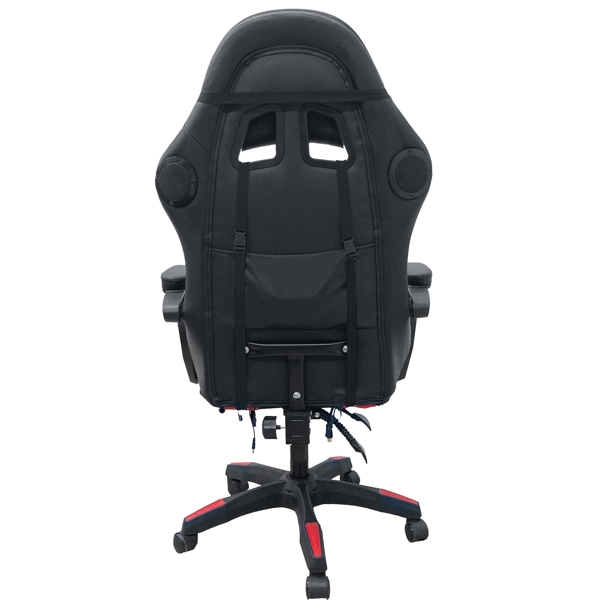 Intex Spire Onyx Led Massage Gaming Chair - Red And Black 5