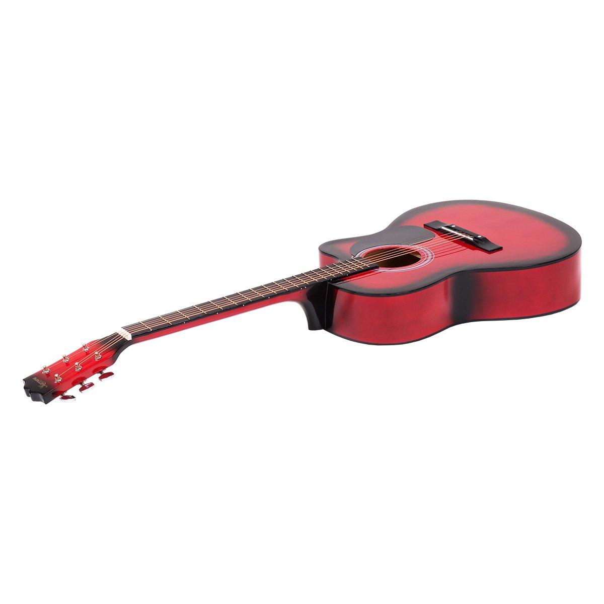 Karrera Acoustic Cutaway 40in Guitar - Red 3