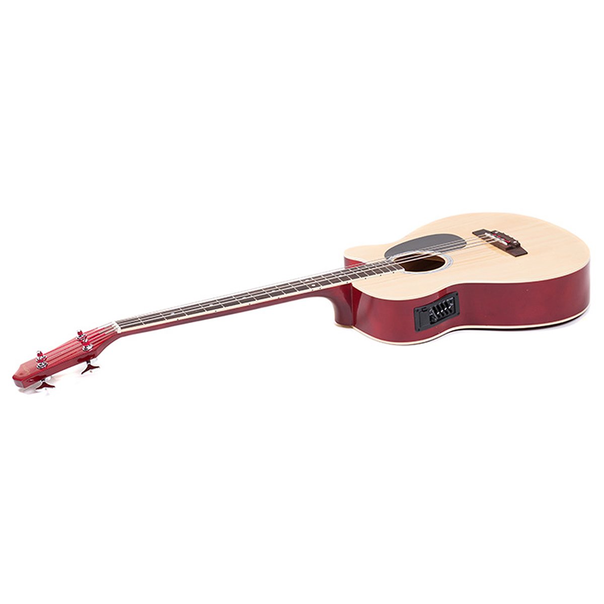Karrera 43in Acoustic Bass Guitar with electric pickup   - Natural 3