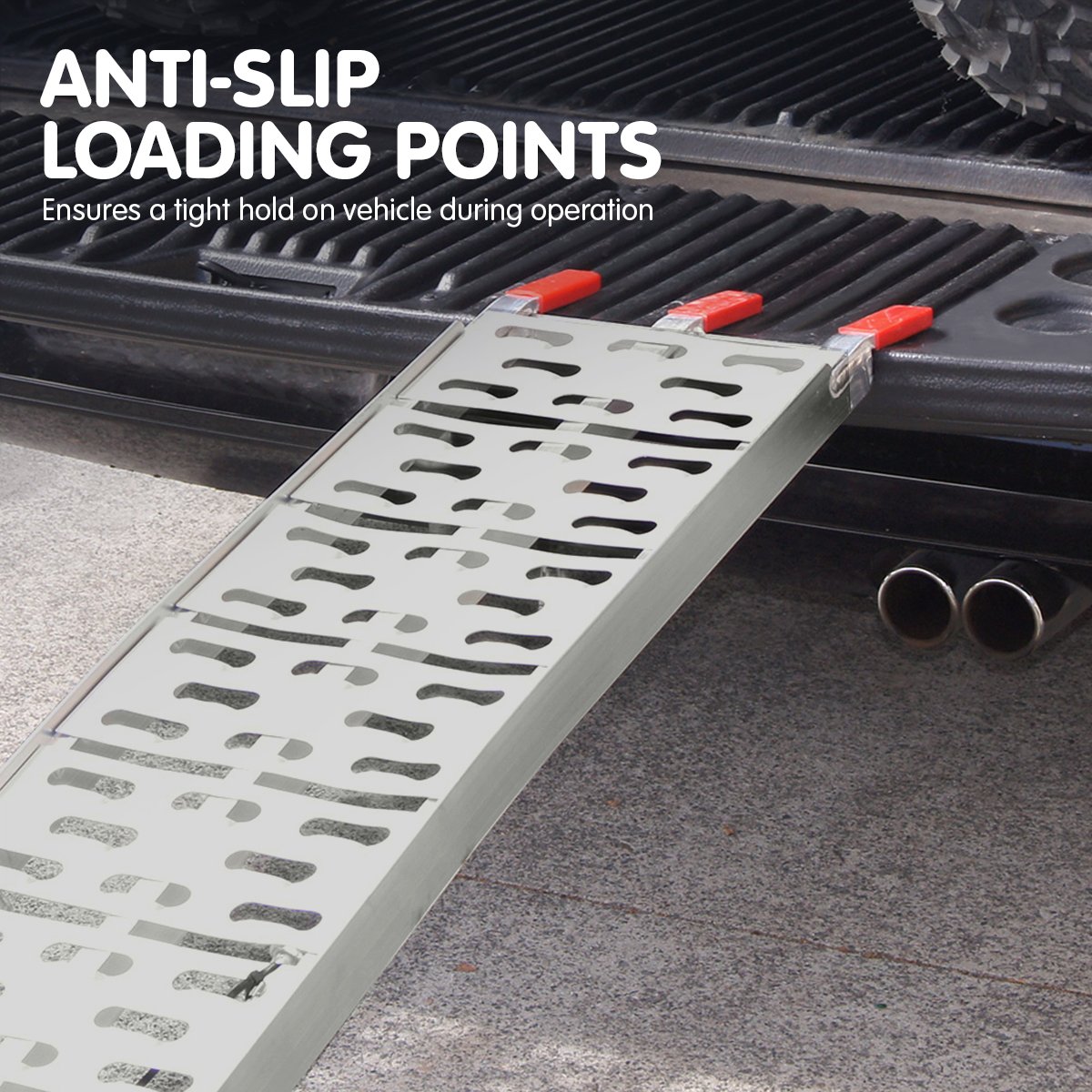 Kartrite 2x Aluminium Folding Loading Ramps ATV Motorbike 4