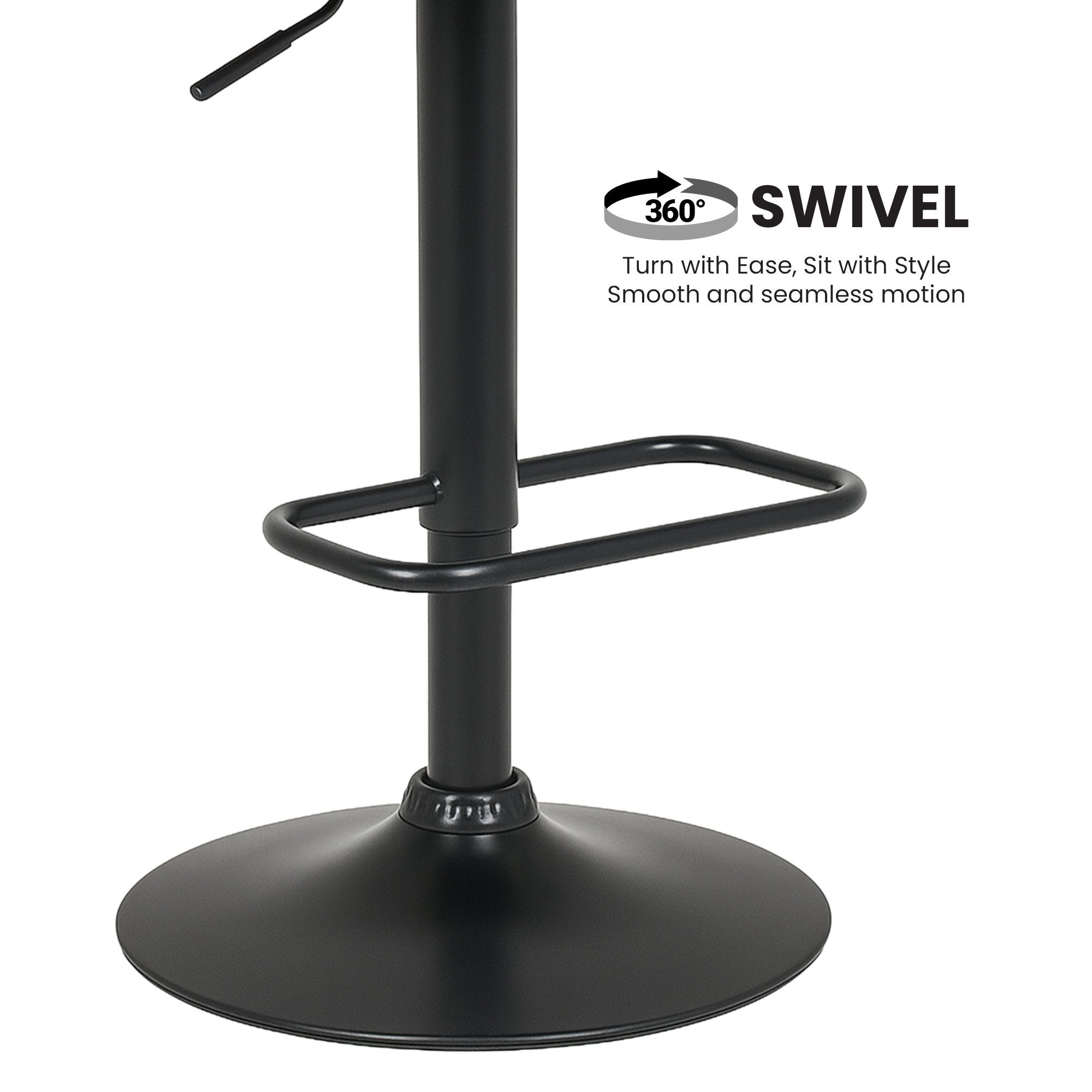 Sarantino Bentwood Walnut Barstool Leather Seat And Metal Base 6