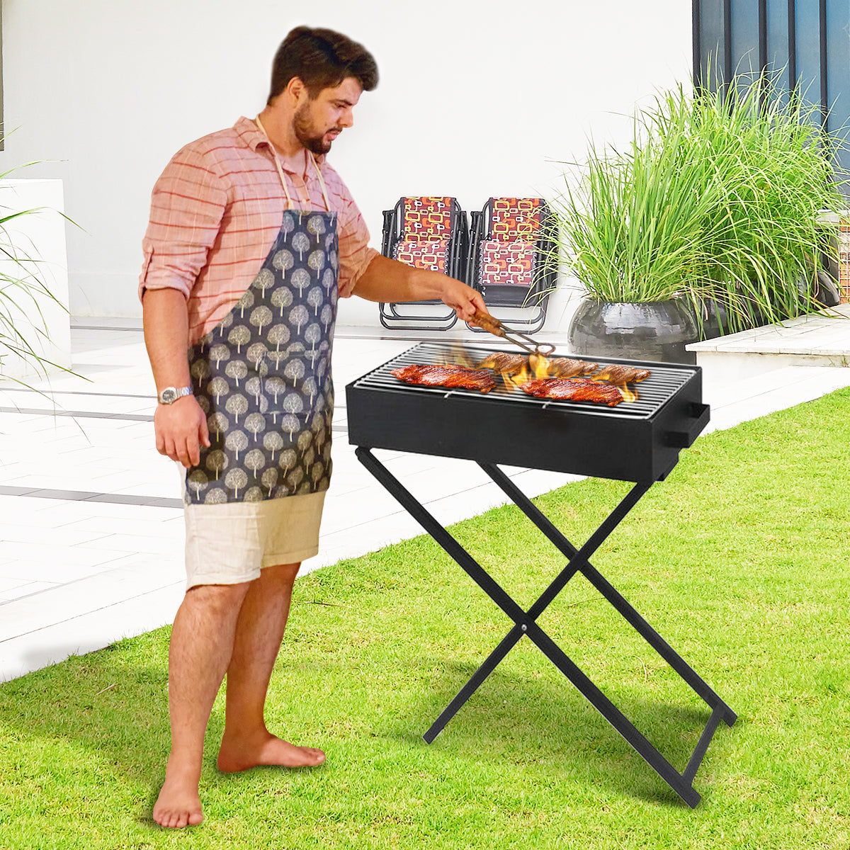 Wallaroo Charcoal BBQ Grill - Adjustable Height 4