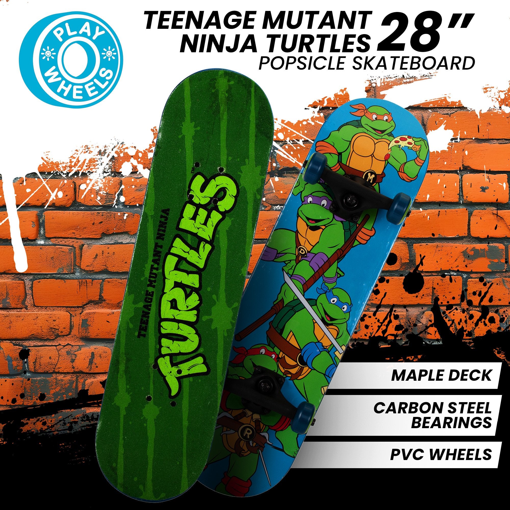 Kryptonics Teenage Mutant Ninja Turtles 28-inch Turtle Time Popsicle Skateboard 10