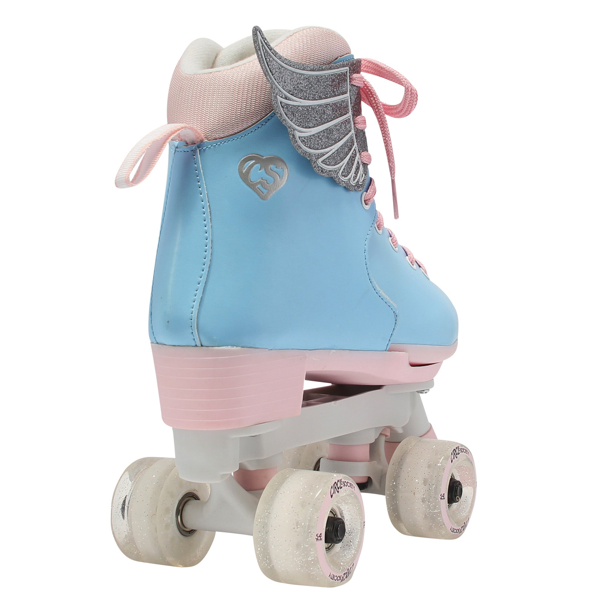 Circle Society Adjustable Kids Quad Roller Skates In Cotton Candy 3