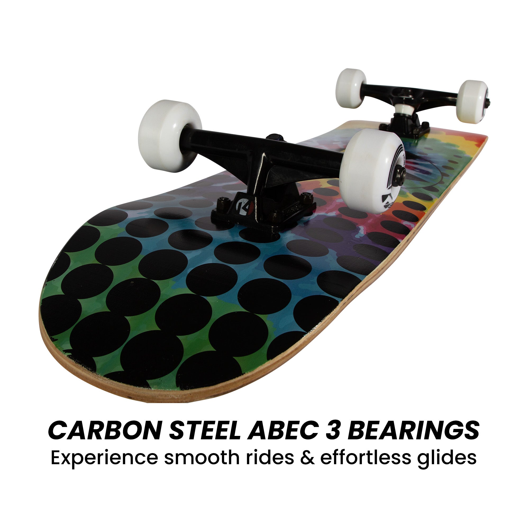 Kryptonics 31-inch Star Series Complete Skateboard Rainbow Dot 7