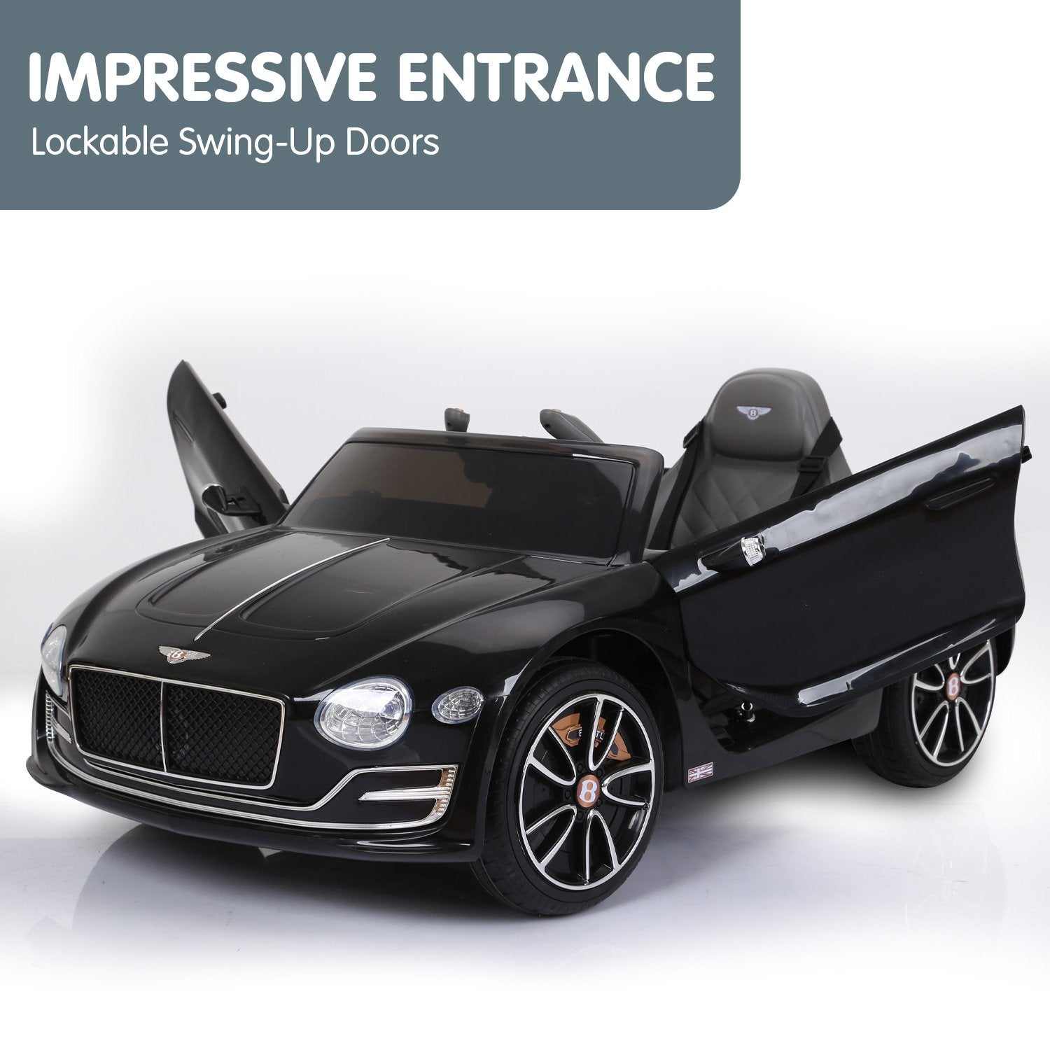Kahuna Bentley Exp 12 Licensed Speed 6E Electric Kids Ride On Car Black 5
