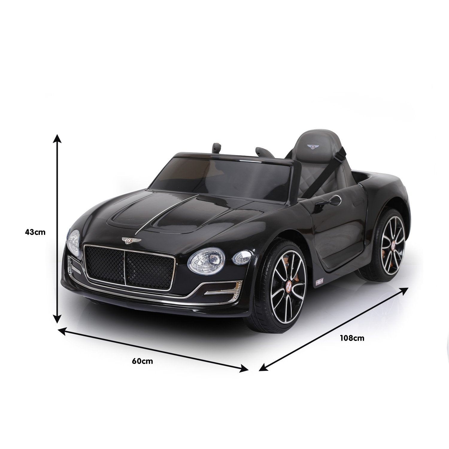 Kahuna Bentley Exp 12 Licensed Speed 6E Electric Kids Ride On Car Black 11