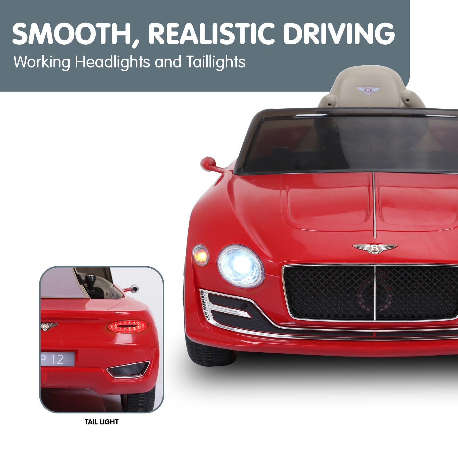 Kahuna Bentley Exp 12 Speed 6E Licensed Kids Ride On Electric Car Remote Control - Red 9