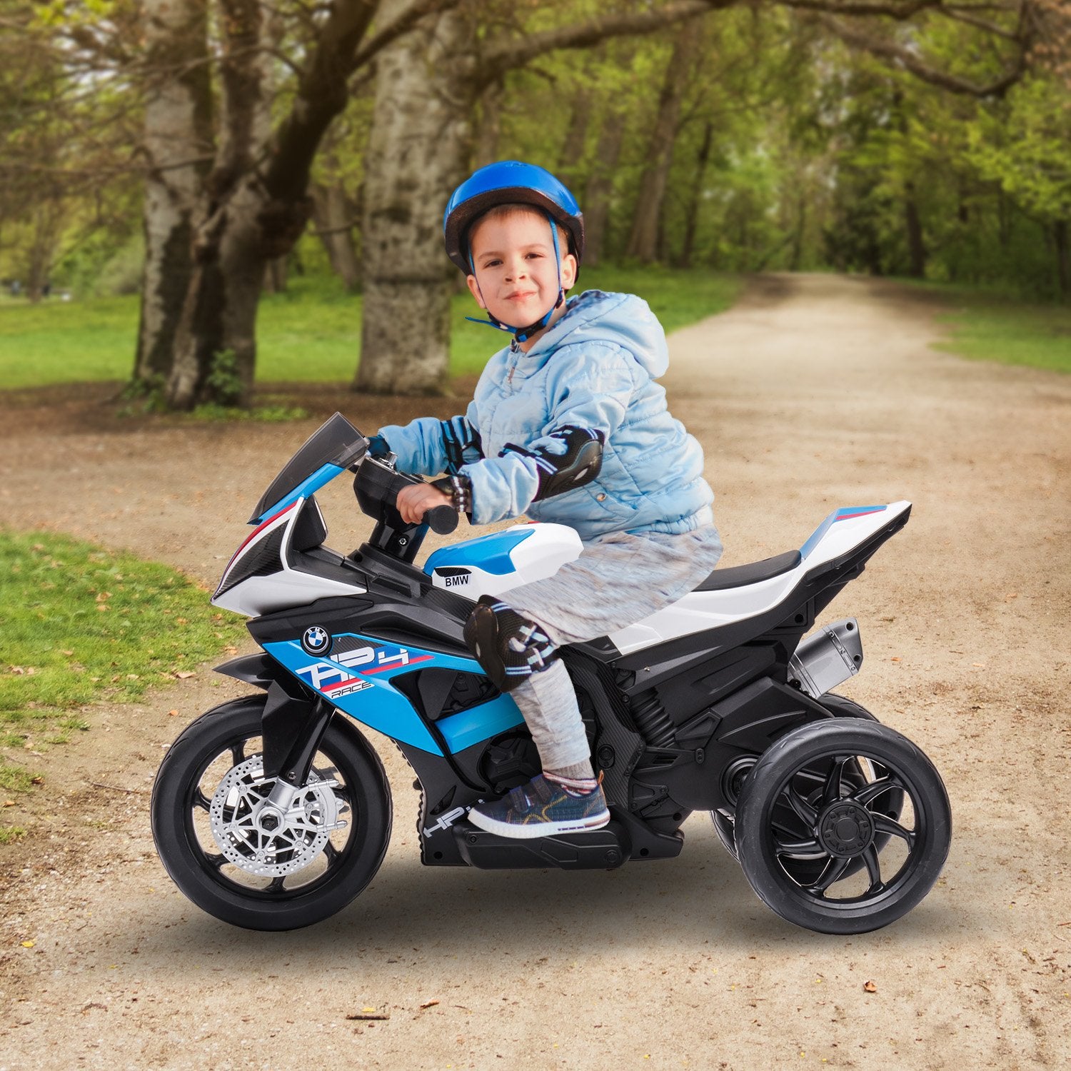 Kahuna Bmw Hp4 Race Kids Ride-on Motorbike In Blue 11