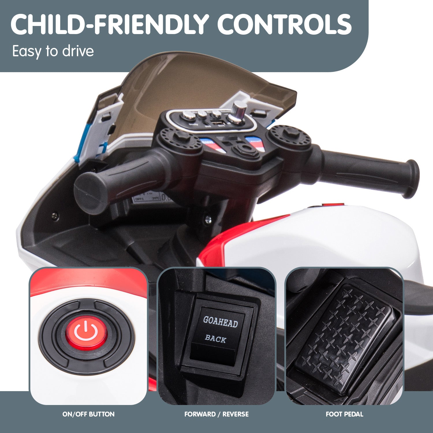 Kahuna Bmw Hp4 Race Kids Ride-on Motorbike In Red 8