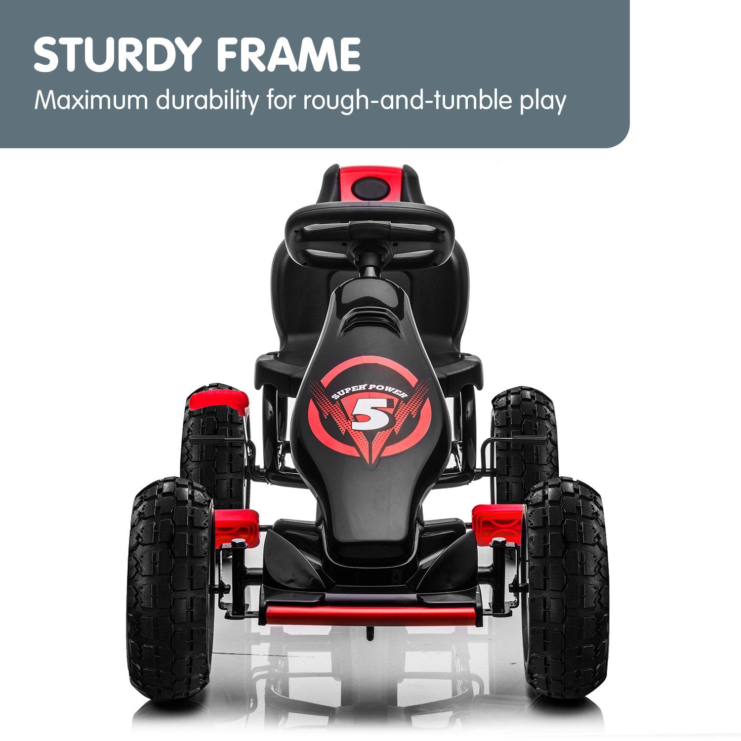 Kahuna G18 Kids Ride On Pedal Powered Go Kart Racing Style - Red 8