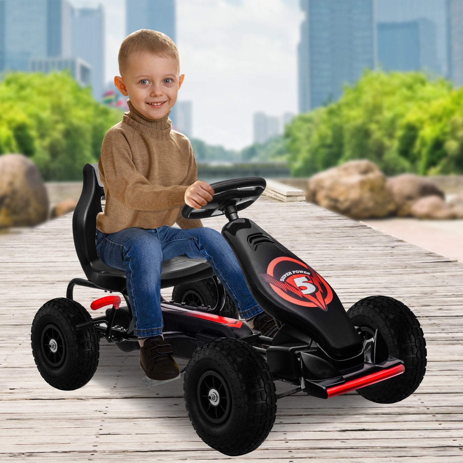 Kahuna G18 Kids Ride On Pedal Powered Go Kart Racing Style - Red 10