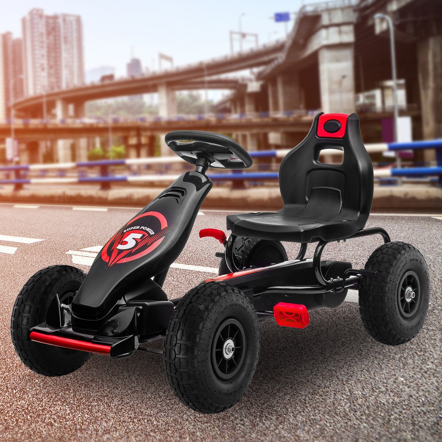 Kahuna G18 Kids Ride On Pedal Powered Go Kart Racing Style - Red 11