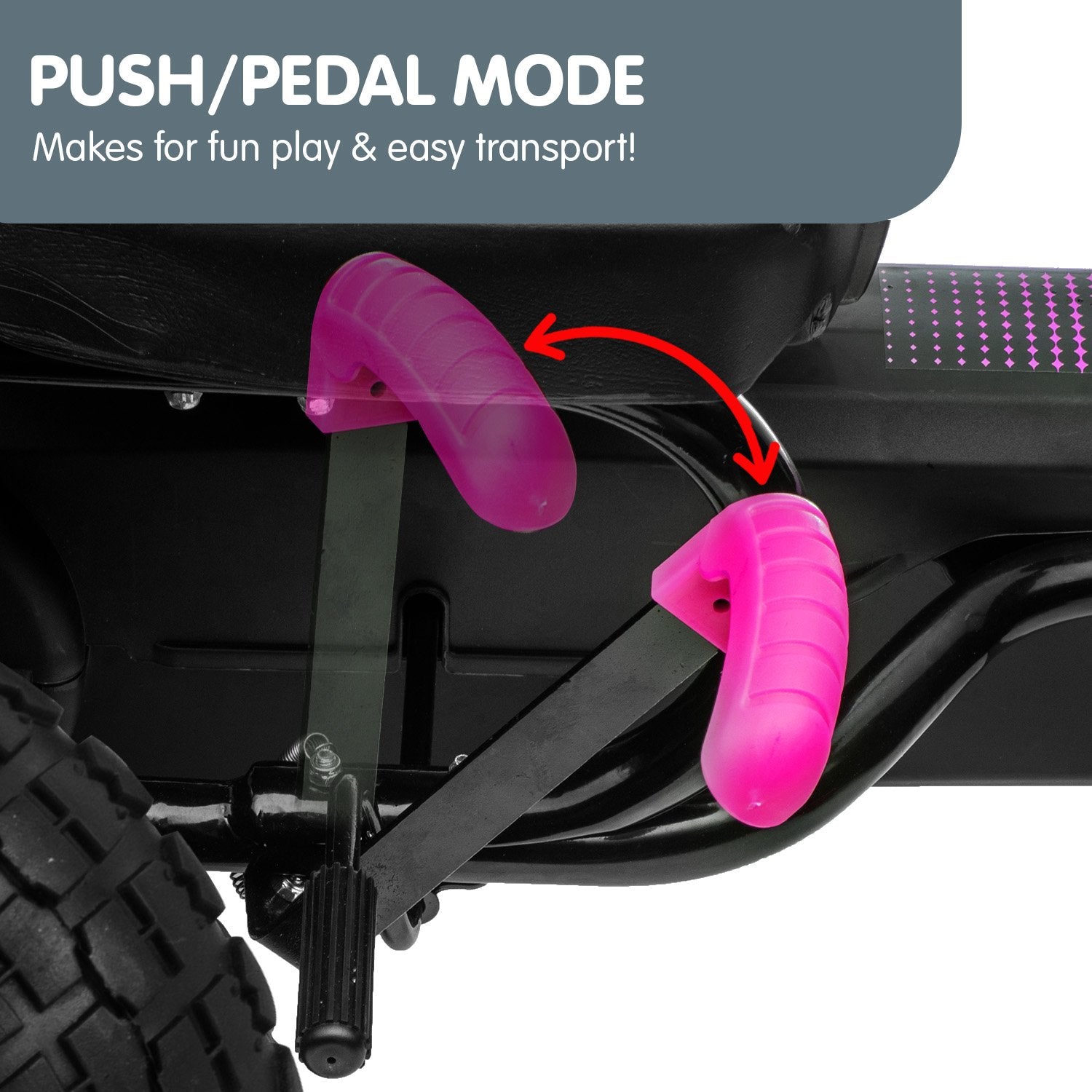 Kahuna G18 Kids Ride On Pedal Go Kart - Rose Pink 8