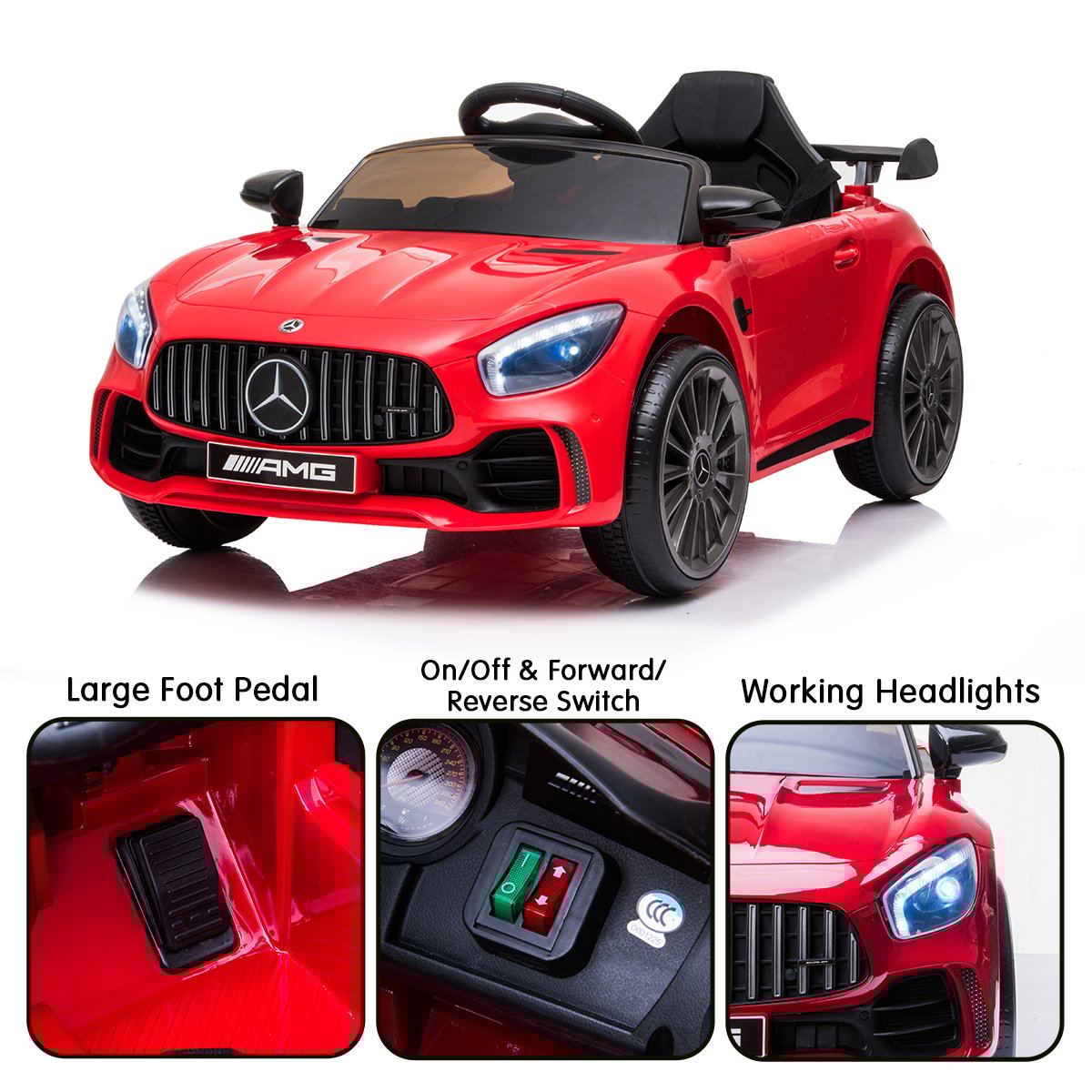 Kahuna Mercedes Benz Licensed Kids Electric Ride On Car Remote Control - Red 6