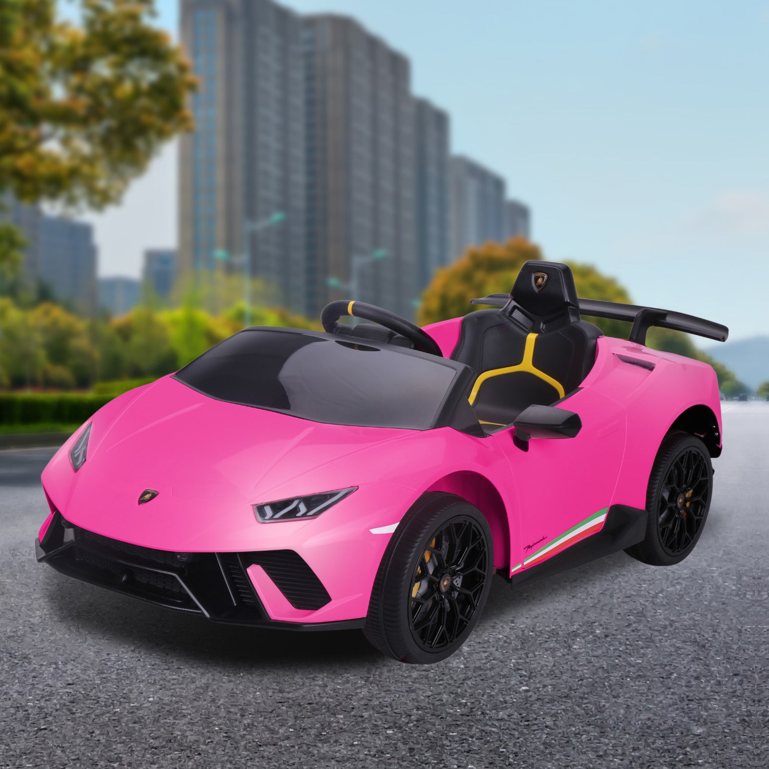 Kahuna Lamborghini Performante Kids Electric Ride On Car Remote Control by Kahuna - Pink 8