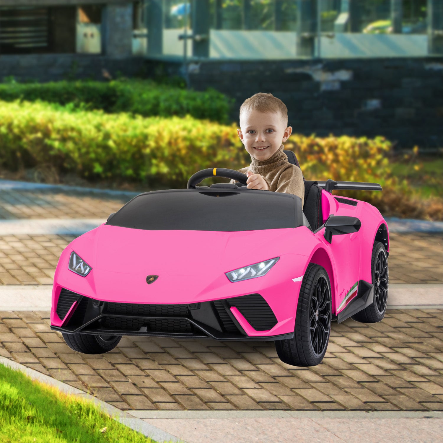 Kahuna Lamborghini Performante Kids Electric Ride On Car Remote Control by Kahuna - Pink 9