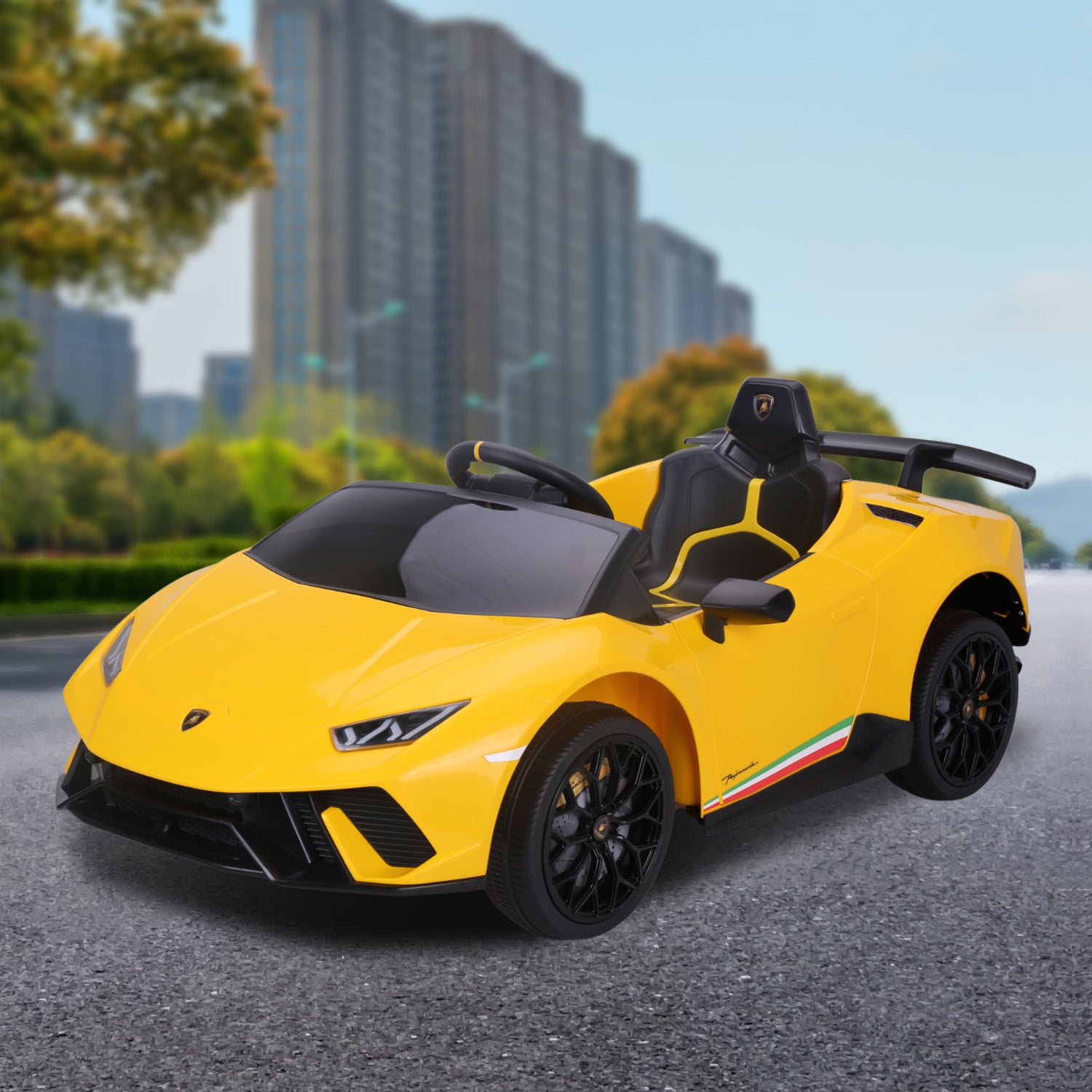 Kahuna Lamborghini Performante Kids Electric Ride On Car Remote Control - Yellow 9