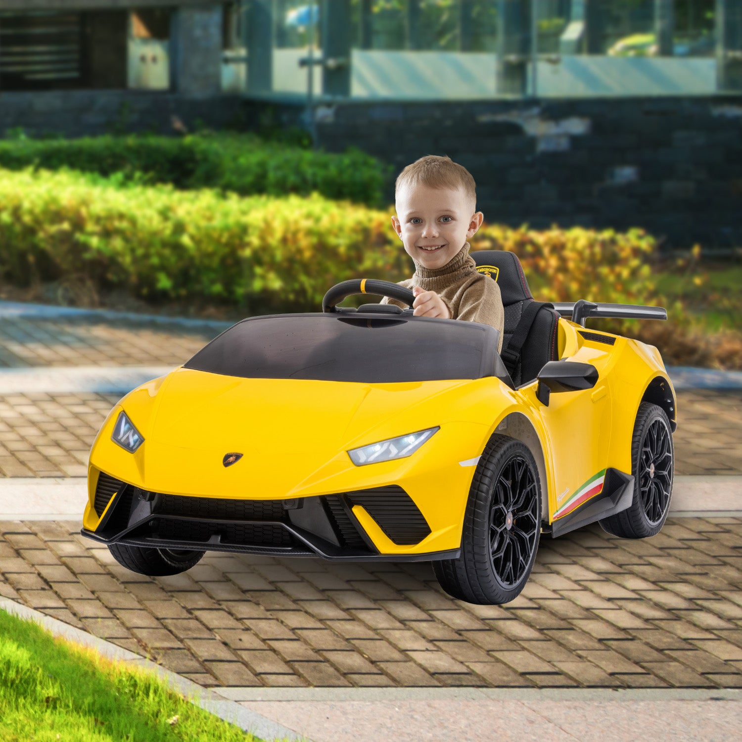 Kahuna Lamborghini Performante Kids Electric Ride On Car Remote Control - Yellow 10