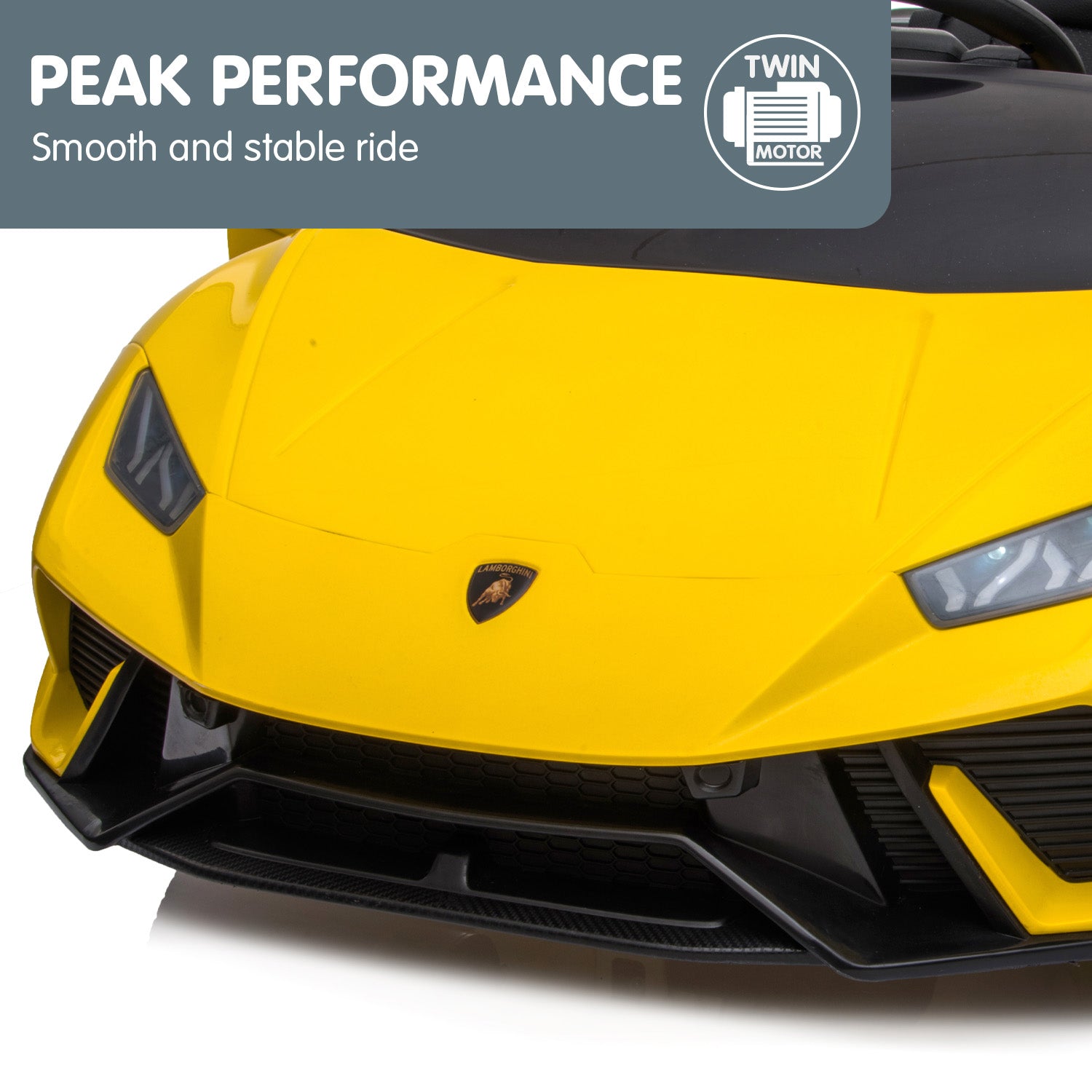 Kahuna Lamborghini Performante Kids Electric Ride On Car Remote Control - Yellow 12