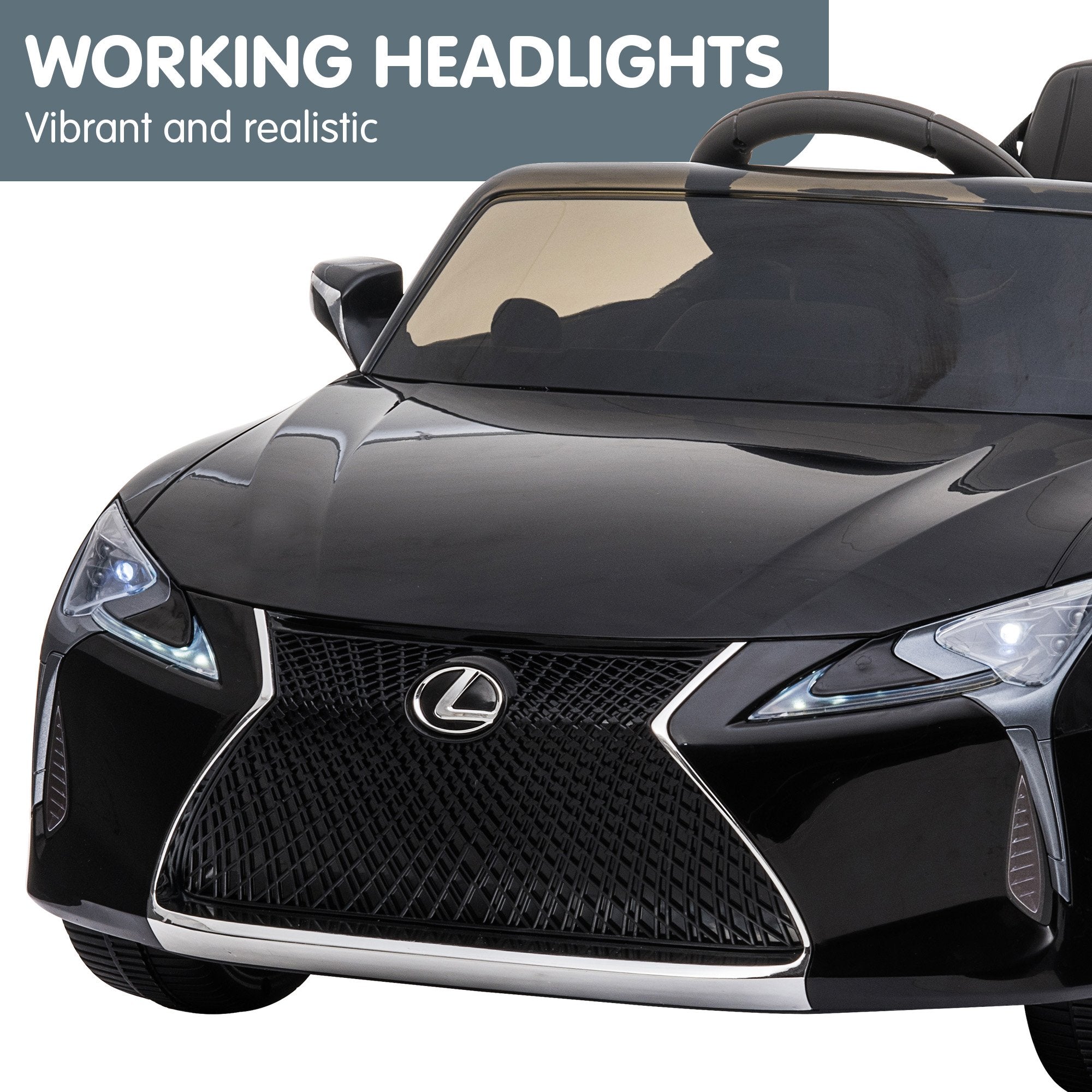 Kahuna Licensed Lexus LC 500 Kids Electric Ride On Car - Black 7