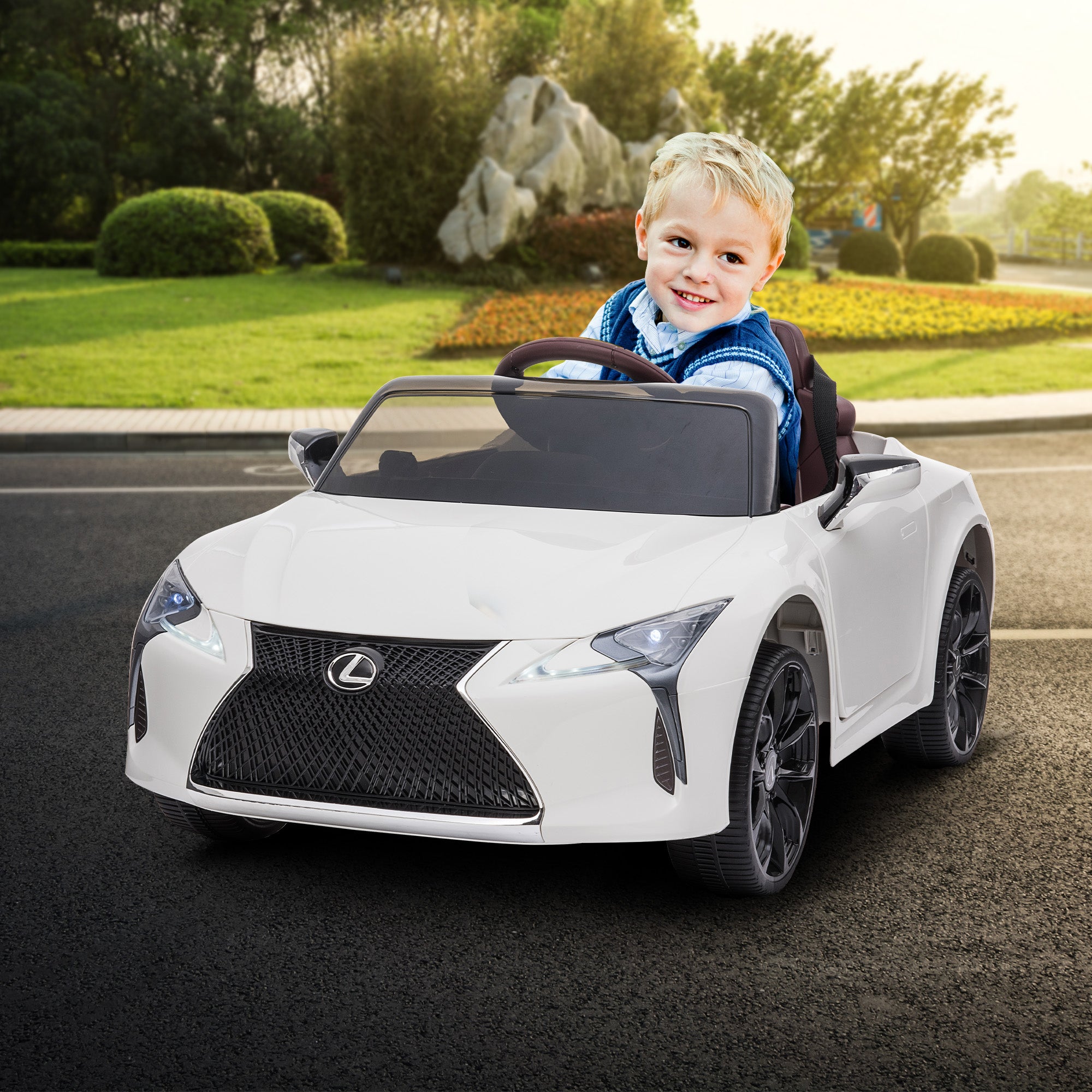 Kahuna Licensed Lexus Lc 500 Kids Electric Ride On Car - White 9