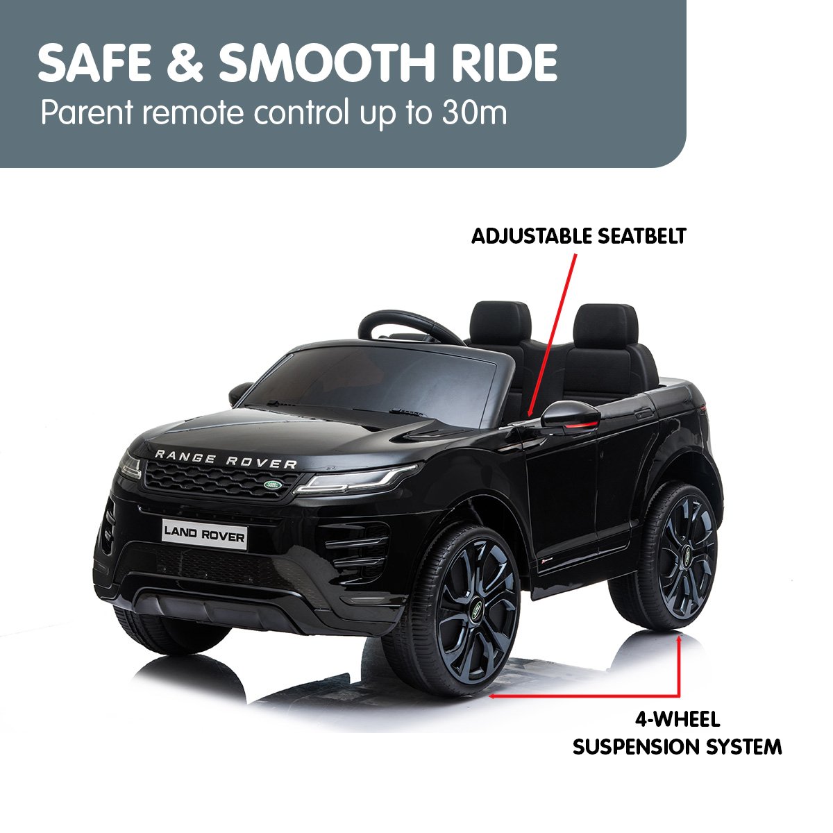 Kahuna Land Rover Licensed Kids Electric Ride On Car Remote Control - Black 6