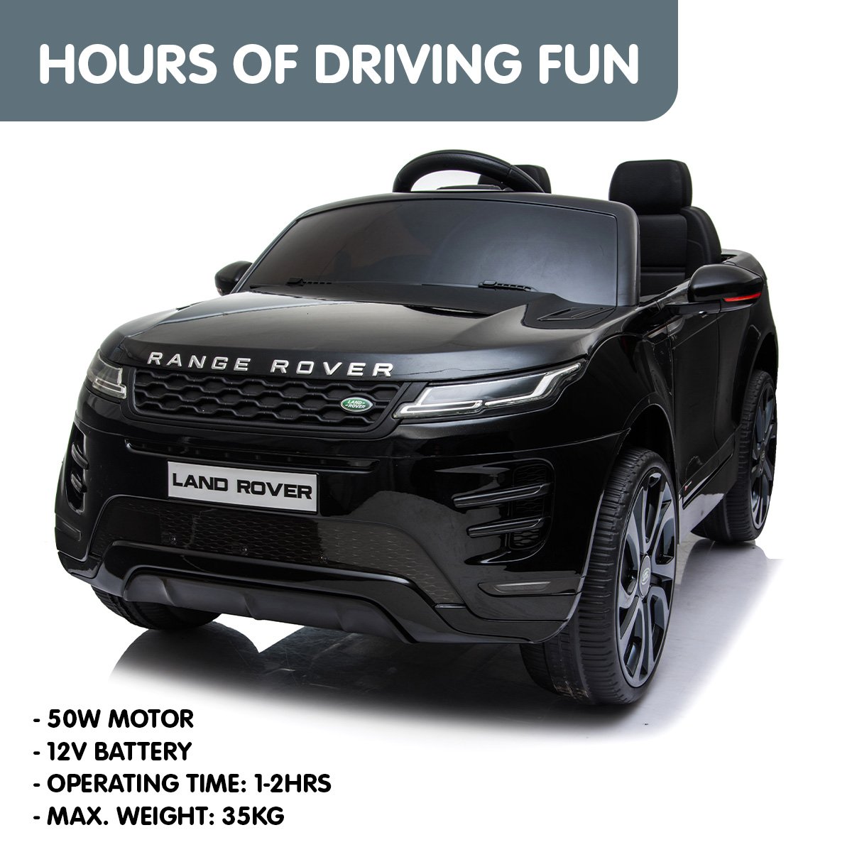Kahuna Land Rover Licensed Kids Electric Ride On Car Remote Control - Black 8