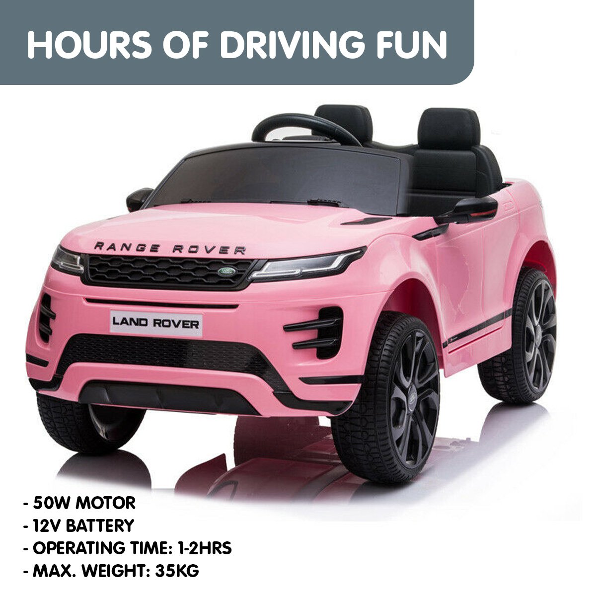 Kahuna Land Rover Licensed Kids Electric Ride On Car Remote Control - Pink 5