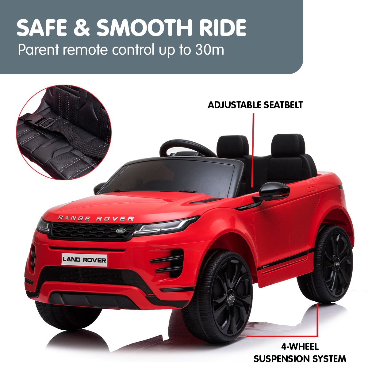 Kahuna Land Rover Licensed Kids Electric Ride On Car Remote Control - Red 5