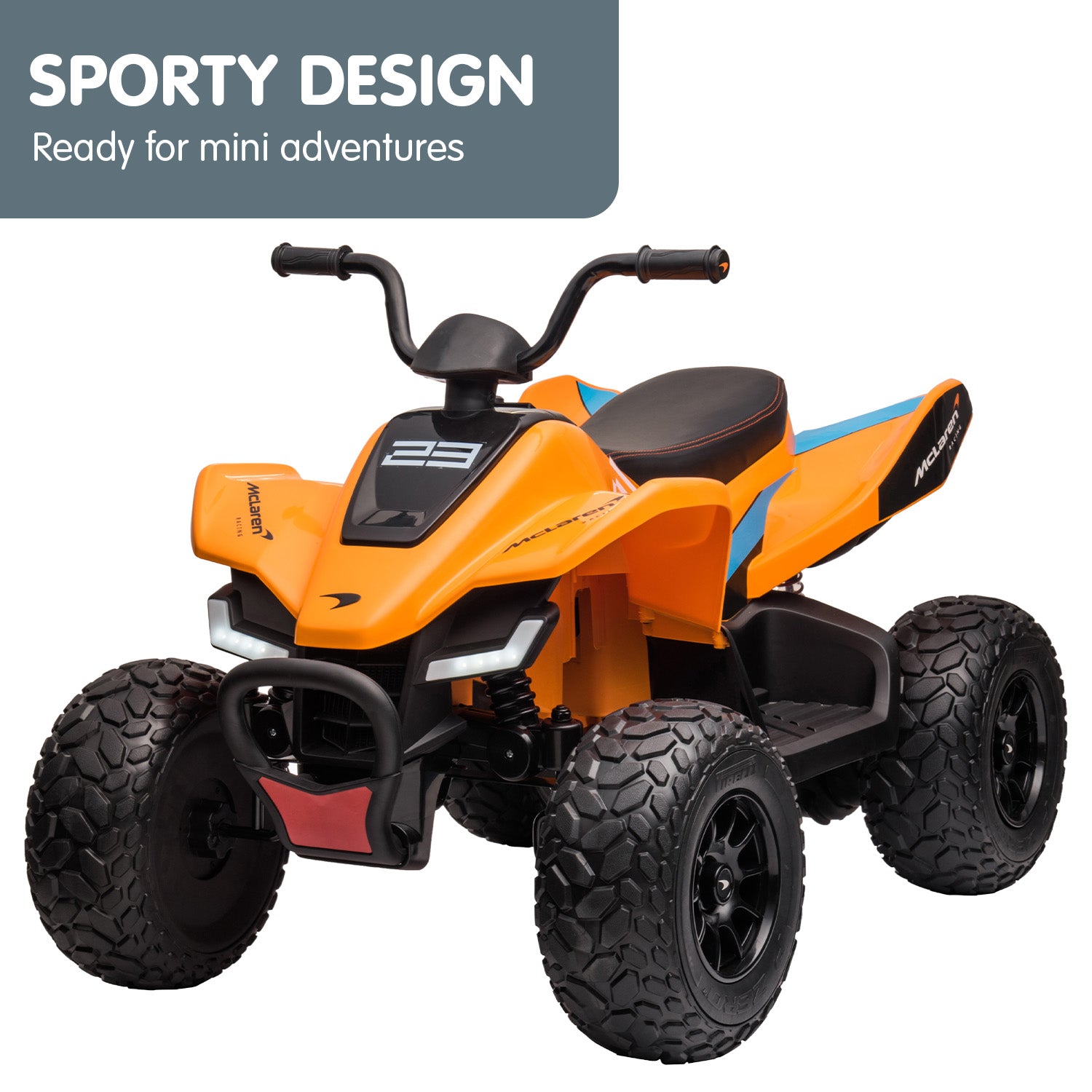 Kahuna Licensed MCL35 McLaren Kids Toy Ride On Electric Quad Bike - Orange 3