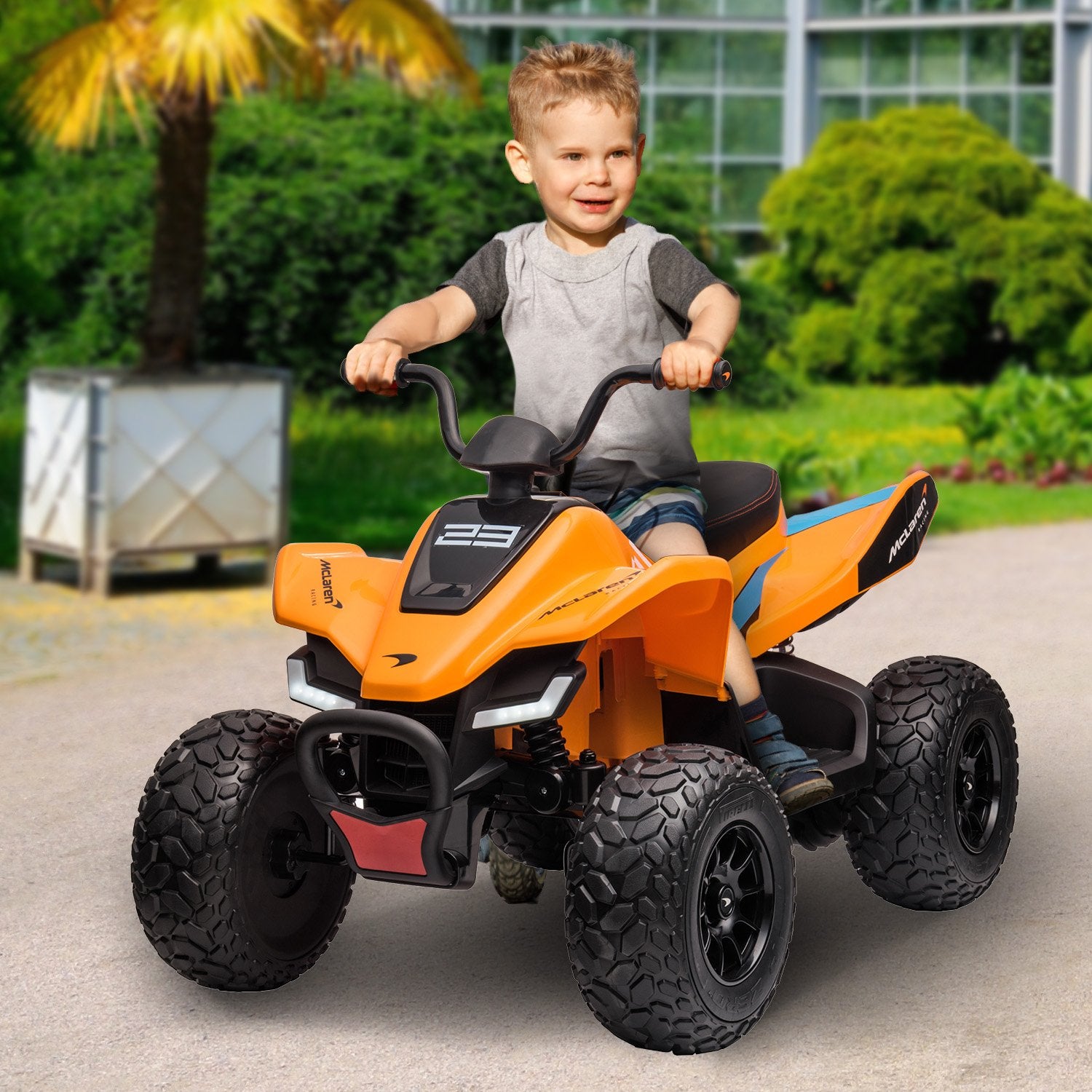 Kahuna Licensed MCL35 McLaren Kids Toy Ride On Electric Quad Bike - Orange 11