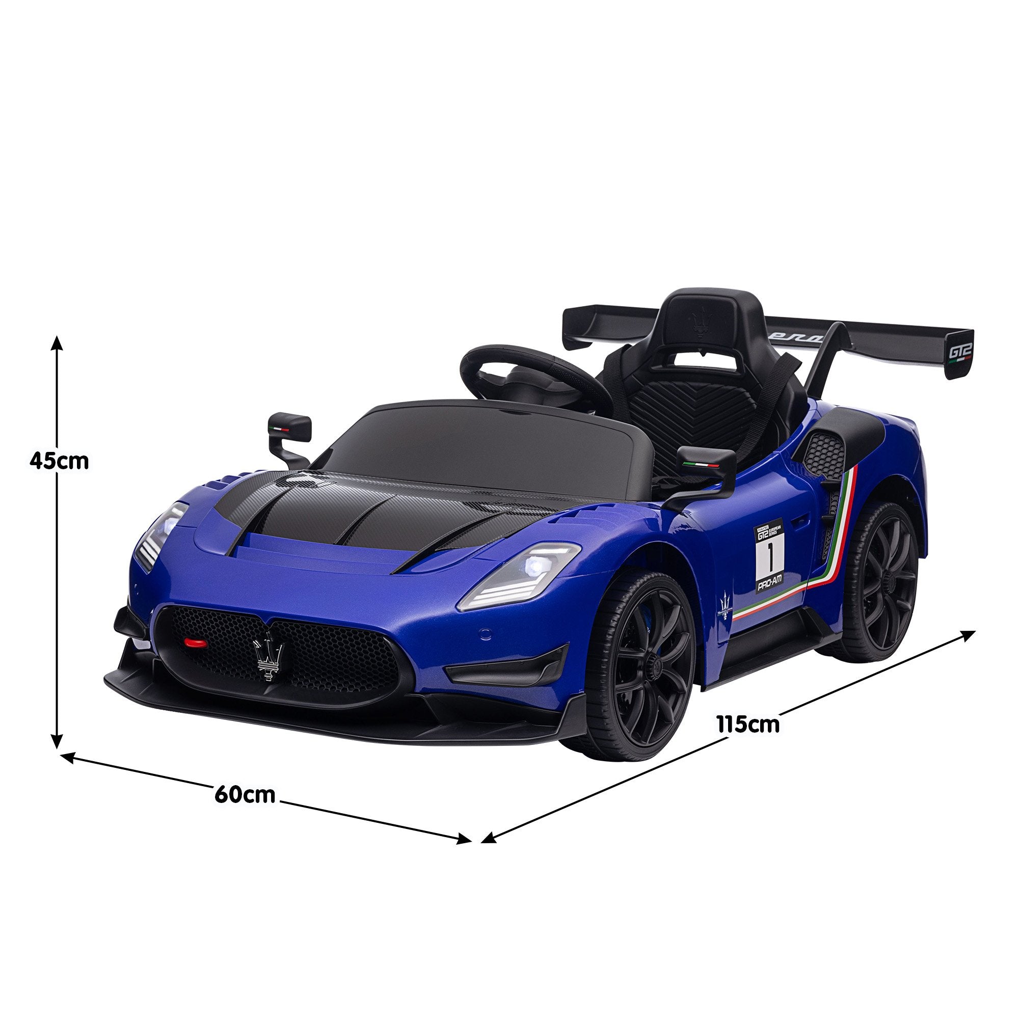 Kahuna Maserati MC20 GT2 Licensed Electric Kids Ride On Race Car Blue 3