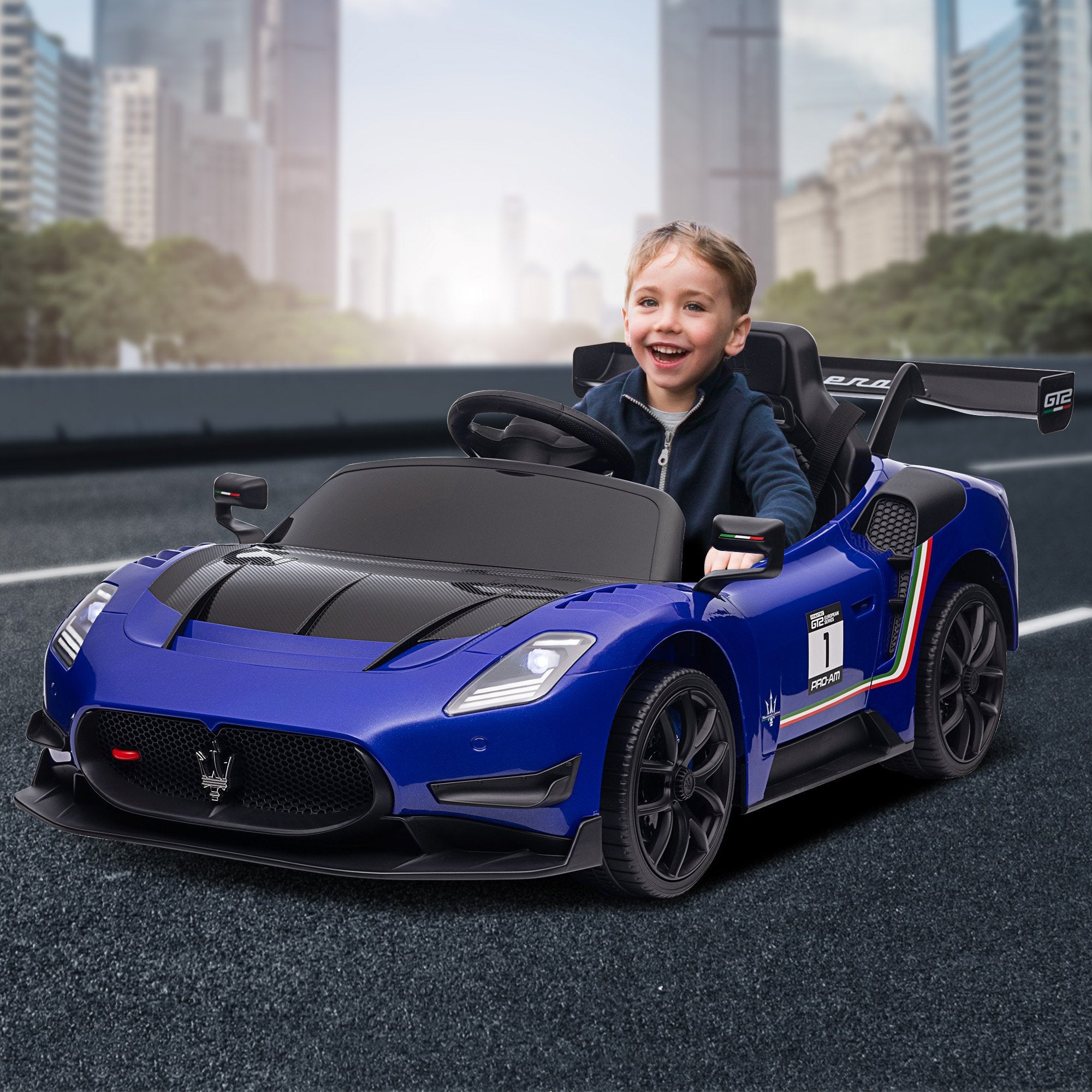 Kahuna Maserati MC20 GT2 Licensed Electric Kids Ride On Race Car Blue 9