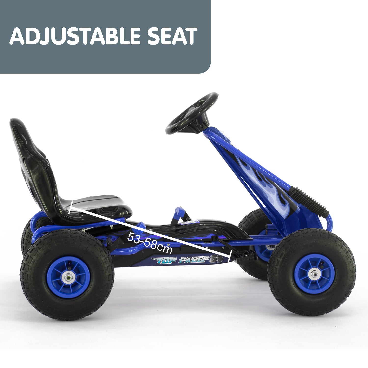 Kahuna G95 Kids Ride On Pedal Go Kart - Blue 10