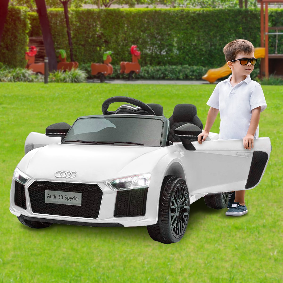 Kahuna R8 Spyder Audi Licensed Kids Electric Ride On Car Remote Control - White 4