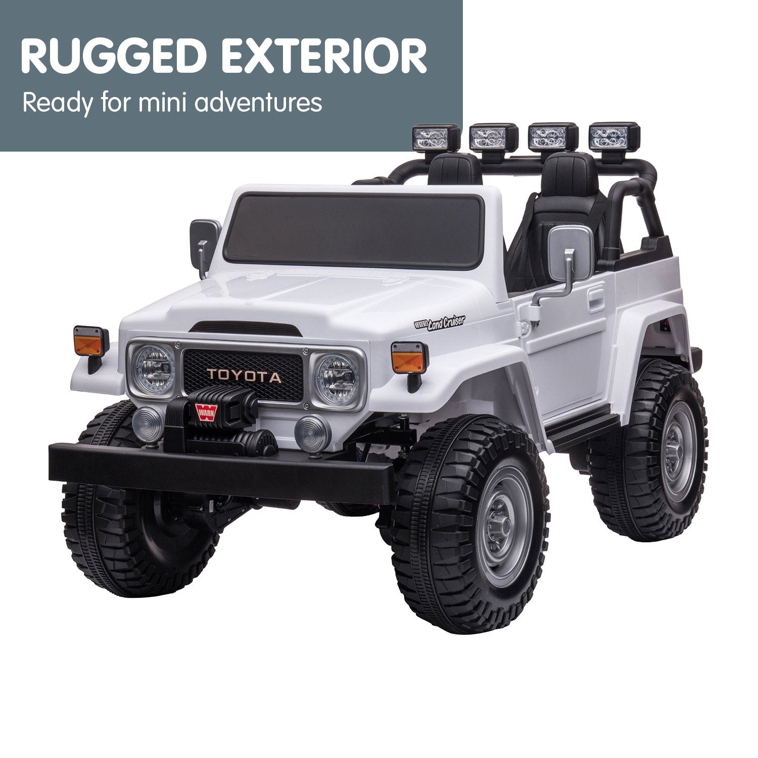 Kahuna Licensed Toyota FJ-40 Kids Ride On Electric Toy Car 80W - White 11