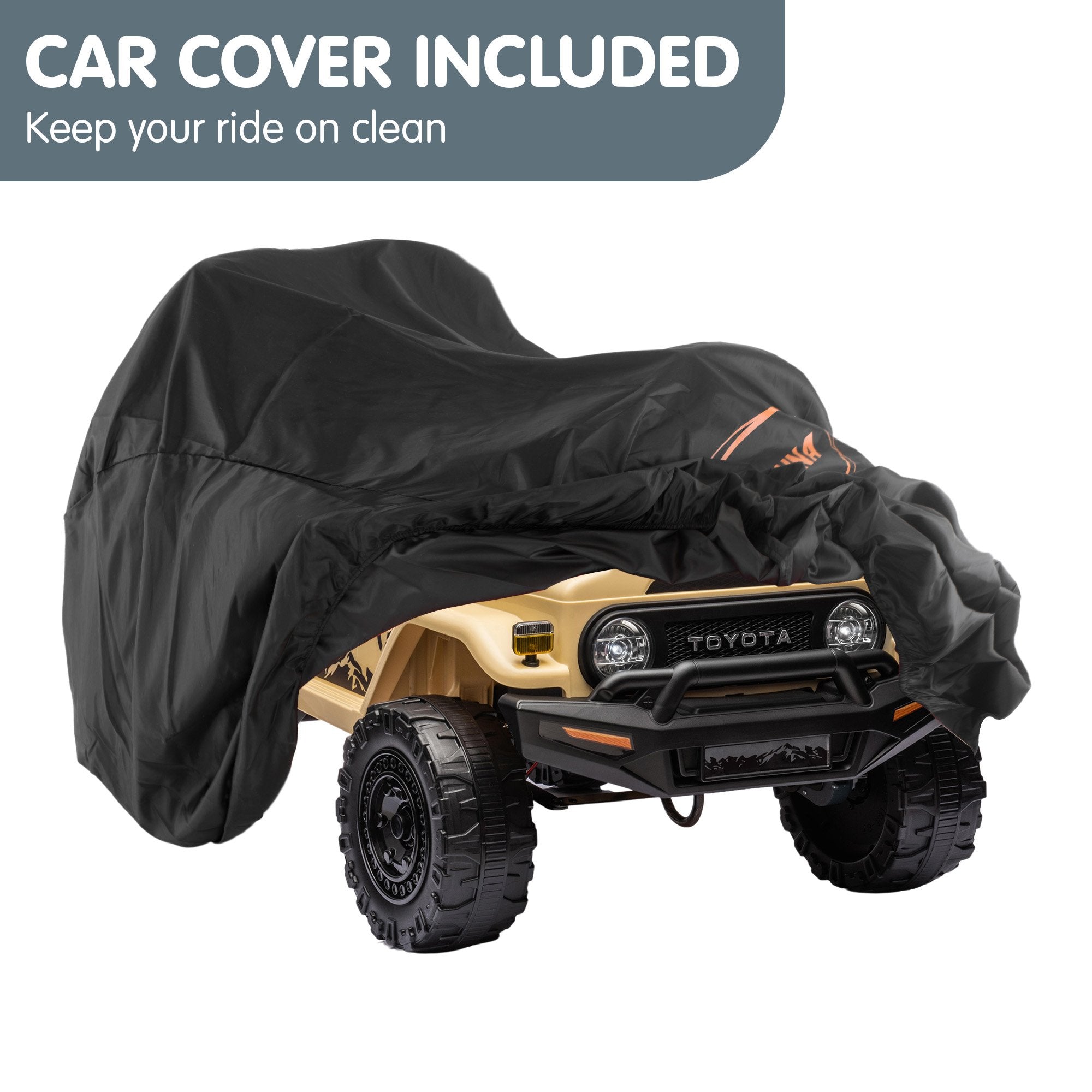 Kahuna Authorised Toyota Fj Cruiser Kids Electric Ride On Car - Khaki 12