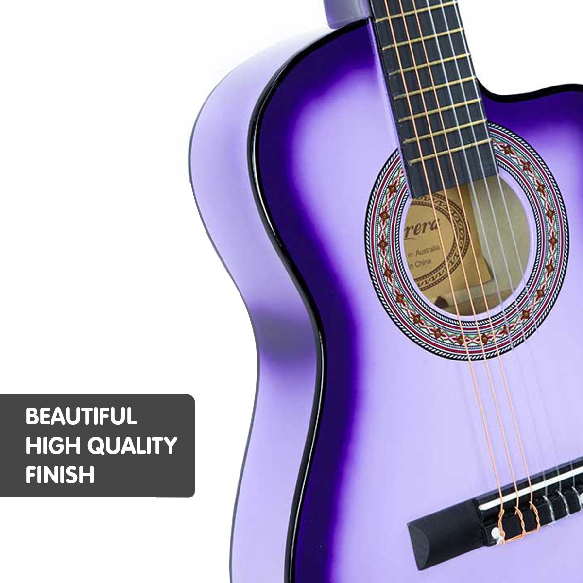 Karrera Childrens Acoustic Guitar Kids - Purple 4