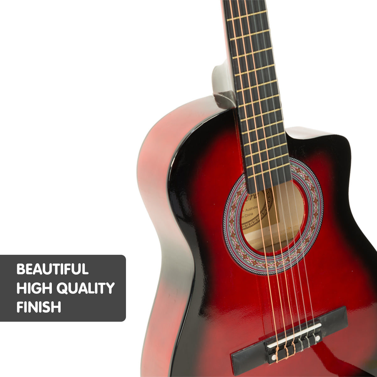 Karrera Childrens Acoustic Guitar Kids - Red 3