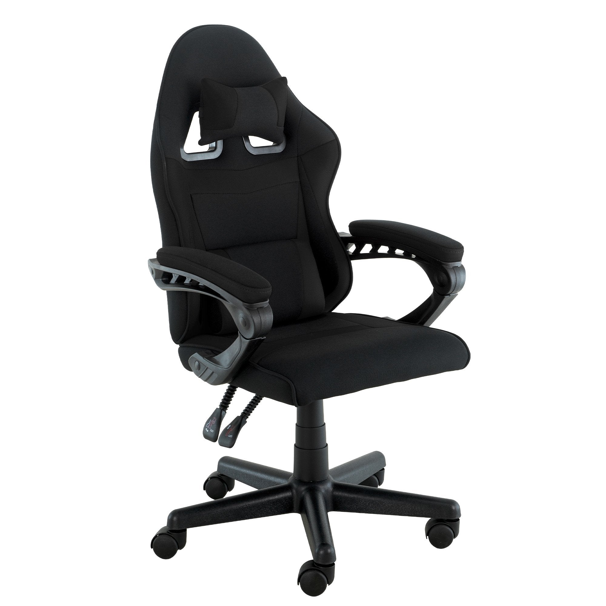 Sarantino Antre Kids Study Gaming Chair Black Adjustable Computer Desk Seat Racing Inspired-look With Adjustable Height, Ergonomic Back Support, Padded Armrests 3