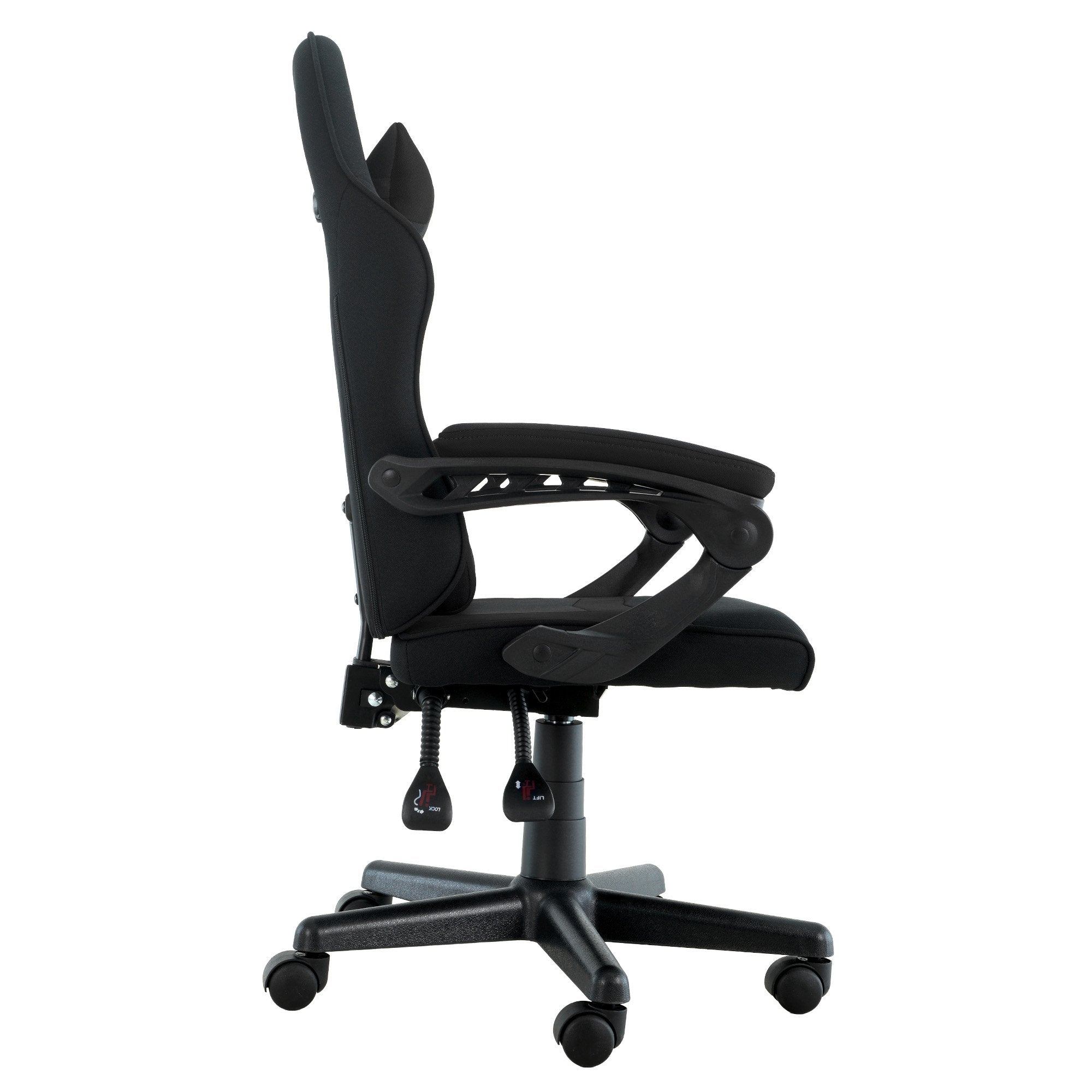 Sarantino Antre Kids Study Gaming Chair Black Adjustable Computer Desk Seat Racing Inspired-look With Adjustable Height, Ergonomic Back Support, Padded Armrests 5